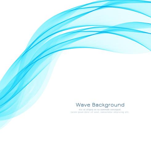 Fundo abstrato elegante onda azul vetor