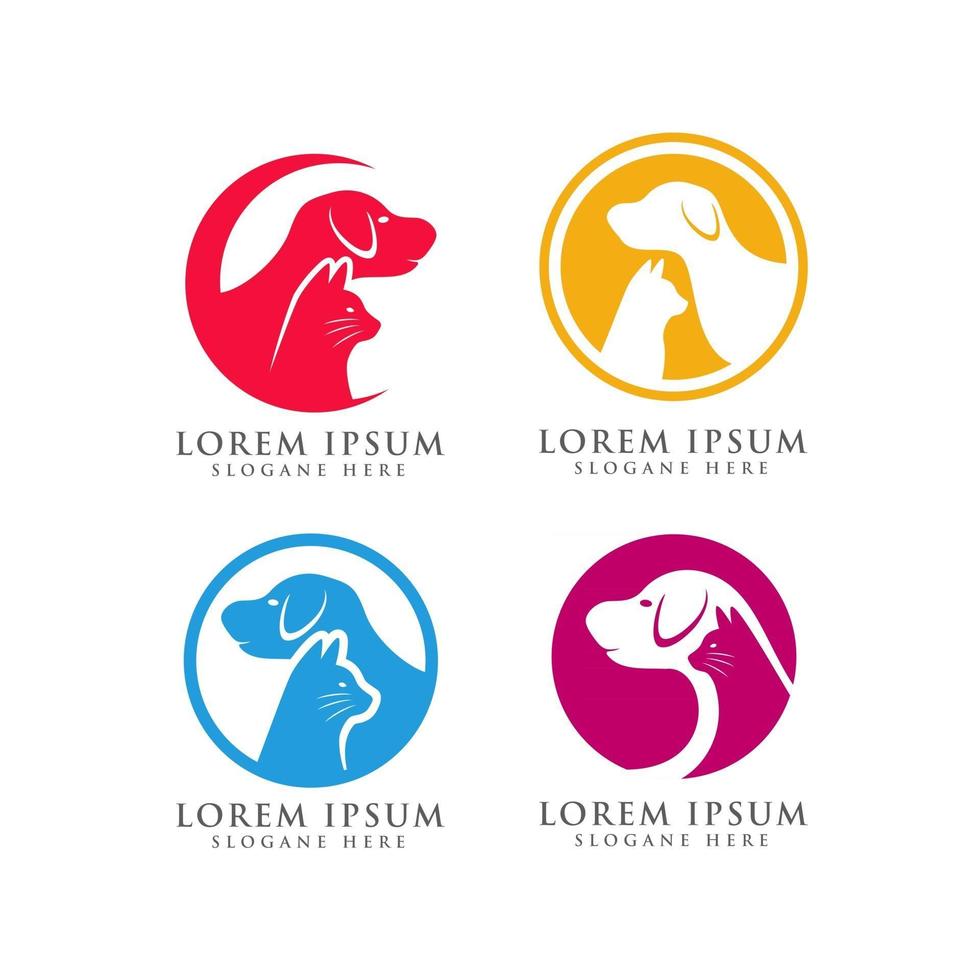 modelo de ícone de design de logotipo para animais de estimação vetor