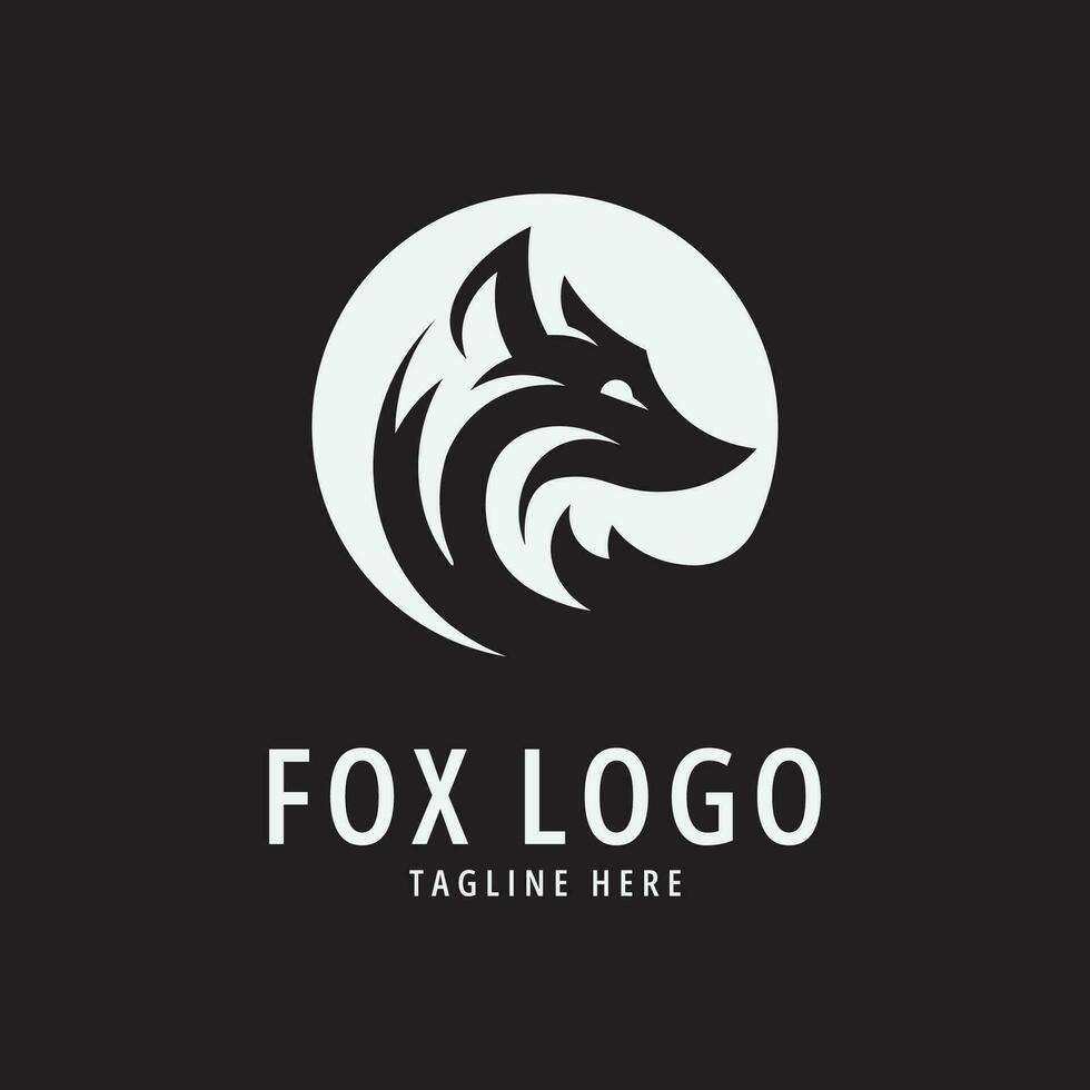 Raposa logotipo linha arte Projeto logotipo ilustração ícone vetor
