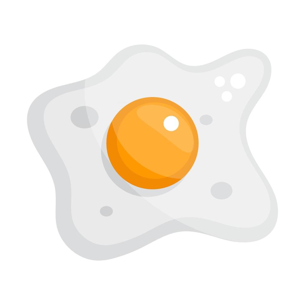 desenho de ovo frito vetor