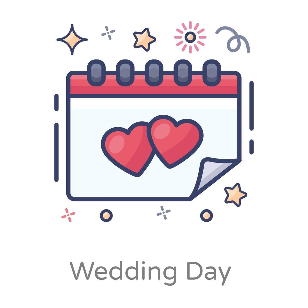 símbolo do dia do casamento vetor