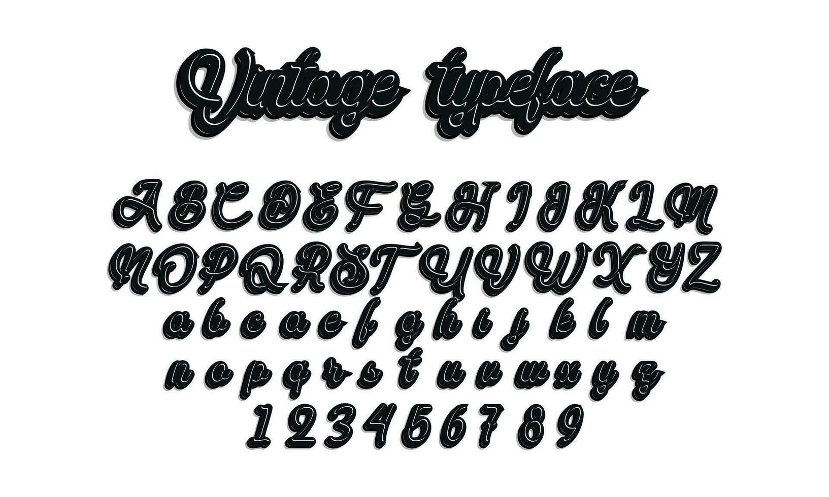 vintage retro estilo colorida vetor alfabeto Fonte tipografia tipo de letra