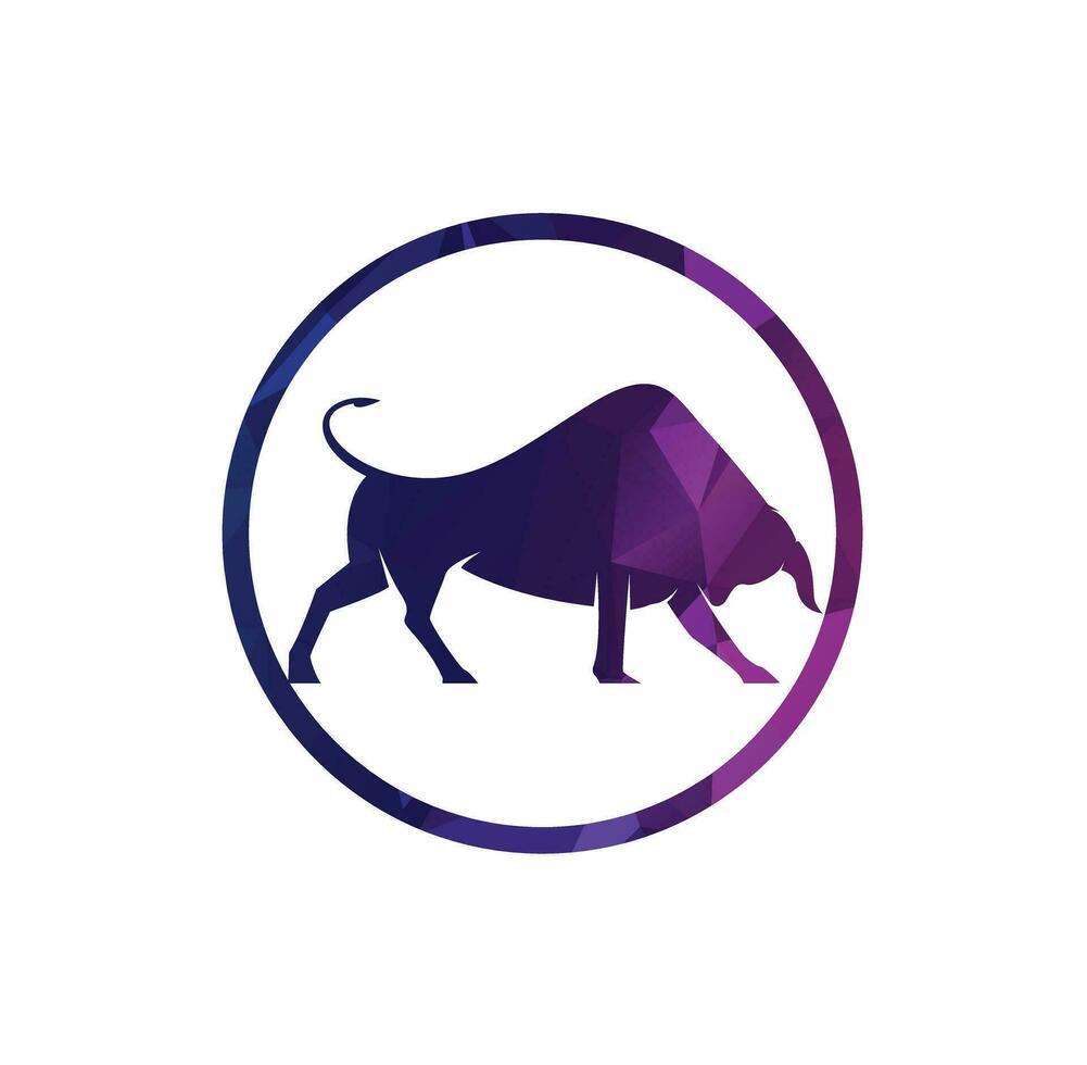 design do logotipo do touro vetor