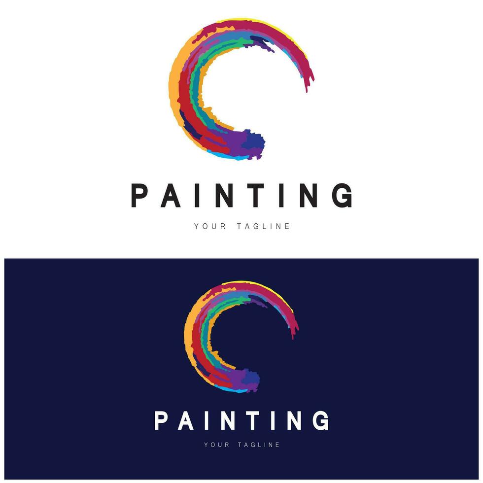 ícone de vetor de modelo de logotipo de pintura