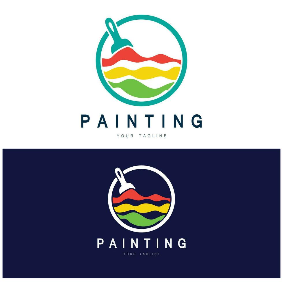 ícone de vetor de modelo de logotipo de pintura