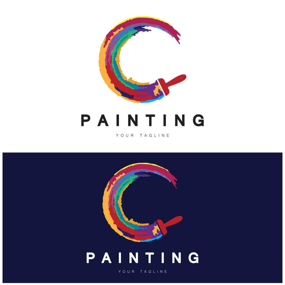 ícone de vetor de modelo de logotipo de pintura