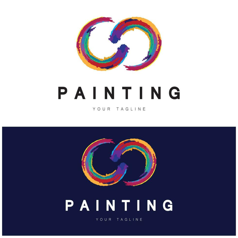 ícone de vetor de modelo de logotipo de pintura
