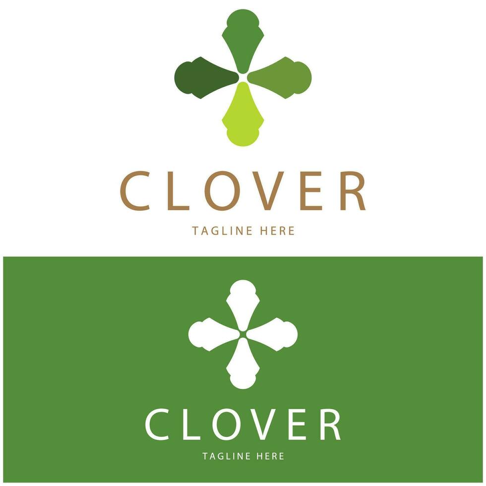 modelo de ilustração de ícone de inspiração de design de logotipo vetor folhas de trevo ou moringa, para design de produtos naturais, saúde, medicina, agricultura de trevo e moringa, cápsulas medicinais