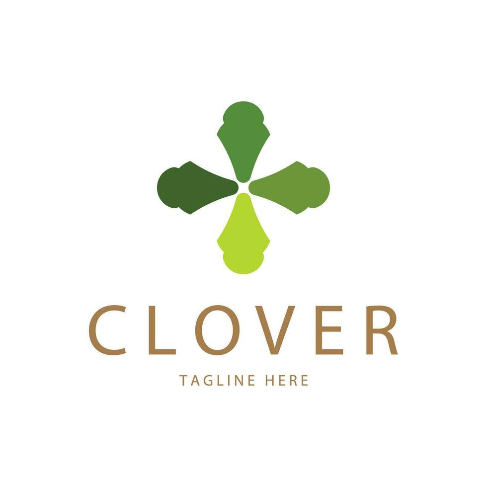 modelo de ilustração de ícone de inspiração de design de logotipo vetor folhas de trevo ou moringa, para design de produtos naturais, saúde, medicina, agricultura de trevo e moringa, cápsulas medicinais