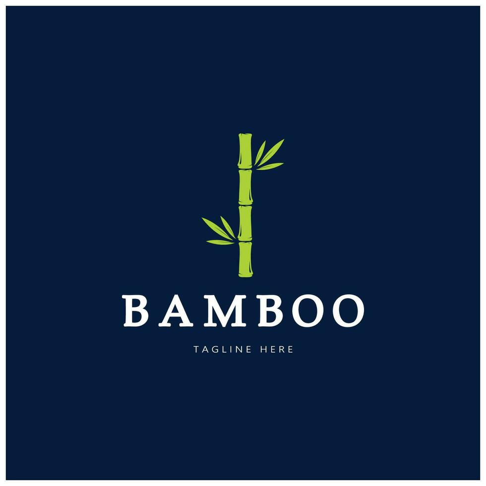 modelo de logotipo de bambu ilustração vetorial ícone design vetor