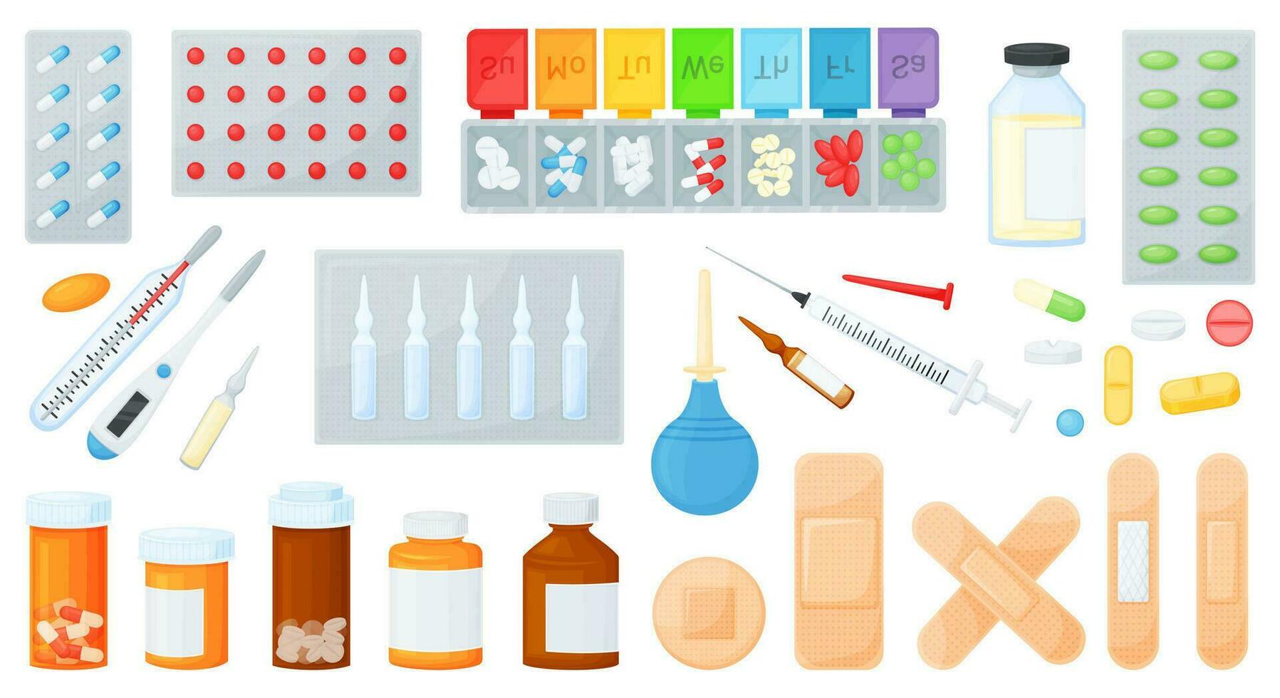 modelo de farmácia loja de ilustração plana de desenhos animados desenhados  à mão para a venda de medicamentos, farmacêutico, medicamento, cápsulas e  garrafa 11854458 Vetor no Vecteezy