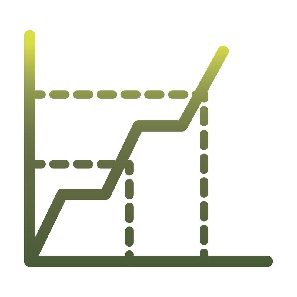 infográfico aumentar gráfico de setas estilo gradiente ícone desenho vetorial vetor