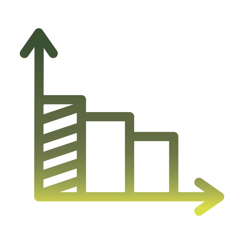 infográfico gráfico de barras estilo gradiente ícone desenho vetorial vetor