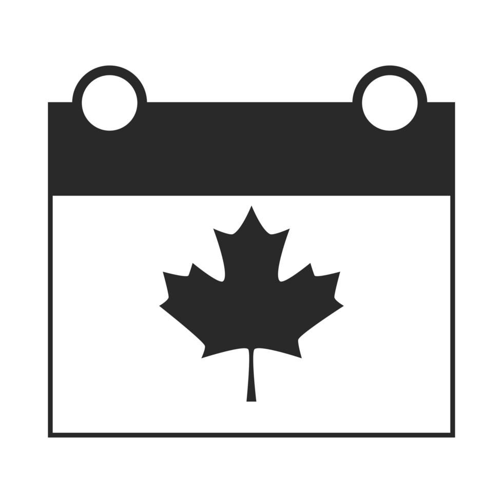 Dia do Canadá data calendário da independência vetor