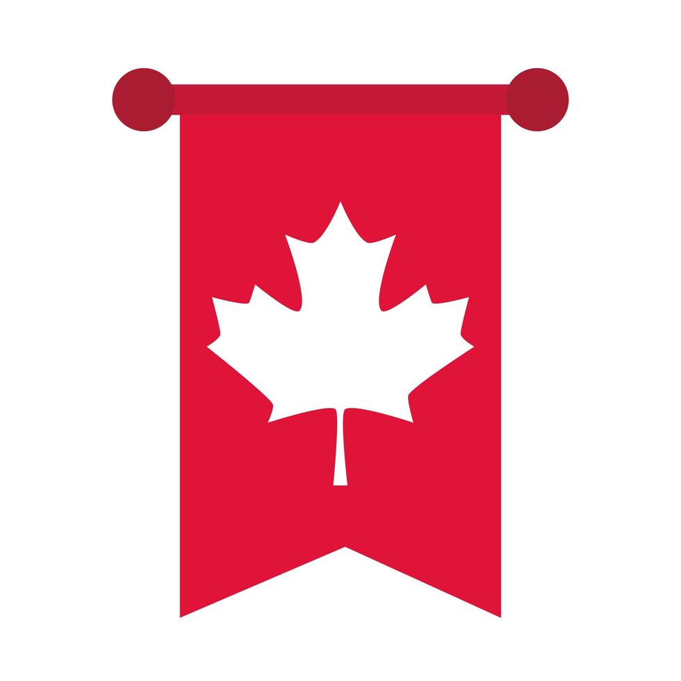 Dia do Canadá pendente ícone de estilo simples folha de bordo independência nacional vetor