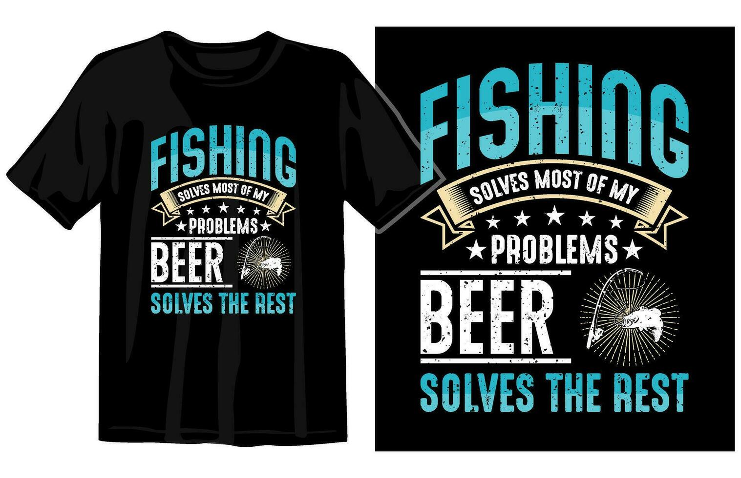 pescaria vintage t camisa Projeto vetor, vintage pescaria t camisa conjunto gráfico ilustração vetor