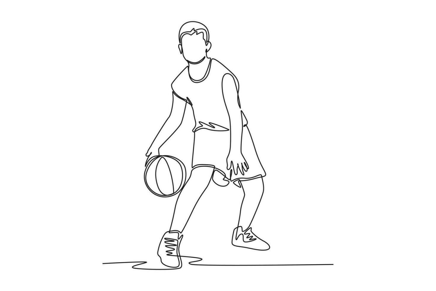 contínuo 1 linha desenhando juventude Esportes conceito. solteiro linha desenhar Projeto vetor gráfico ilustração.