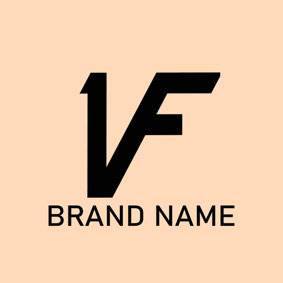 carta vf linha logotipo Projeto. vetor abstrato logotipo Projeto modelos. utilizável para o negócio e branding logotipos. plano vetor logotipo Projeto modelo elemento.
