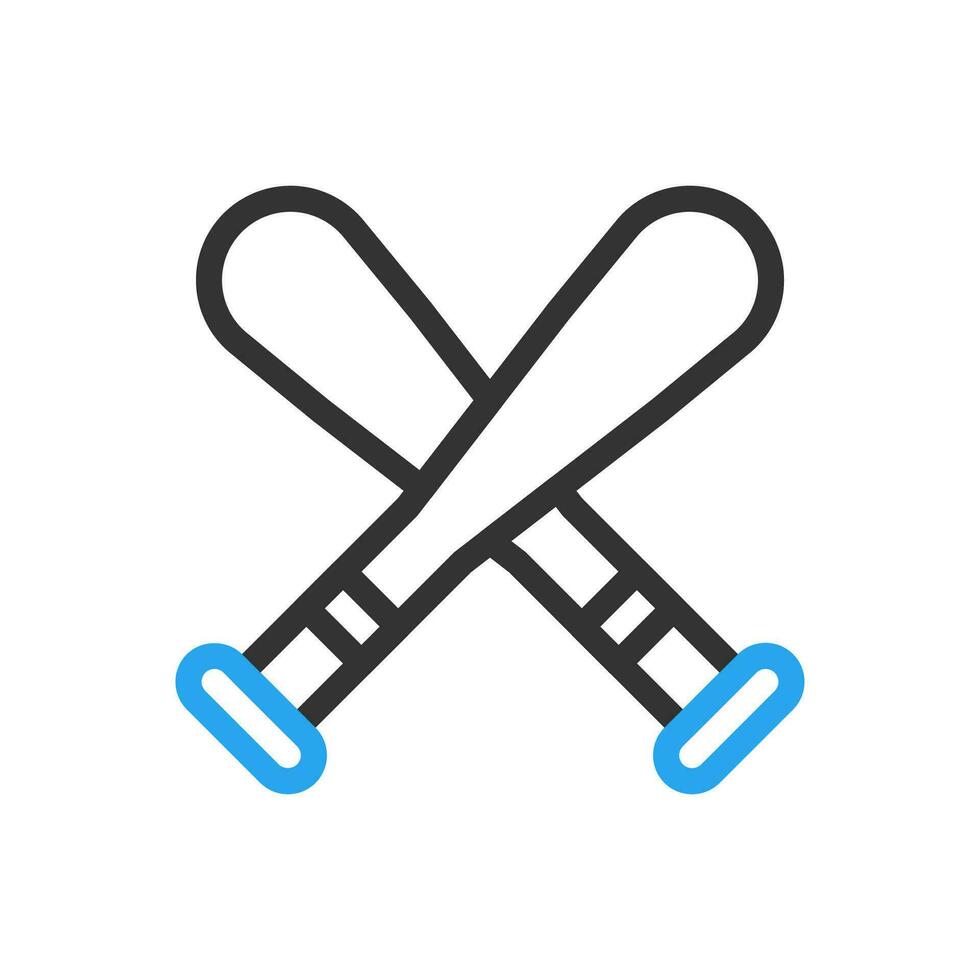 beisebol ícone duocolor azul Preto cor esporte símbolo ilustração. vetor