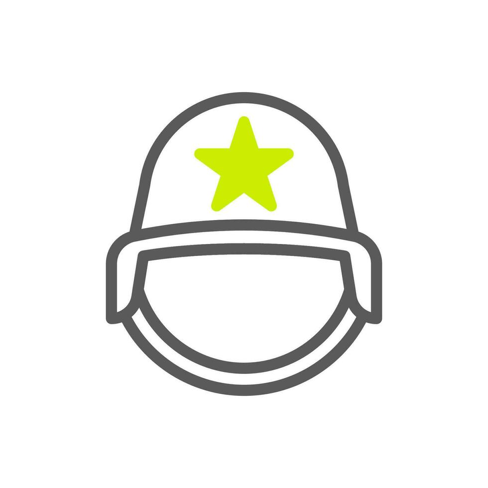 capacete ícone duotônico cinzento vibrante cor militares símbolo perfeito. vetor
