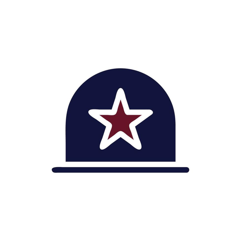 capacete ícone sólido marrom marinha cor militares símbolo perfeito vetor