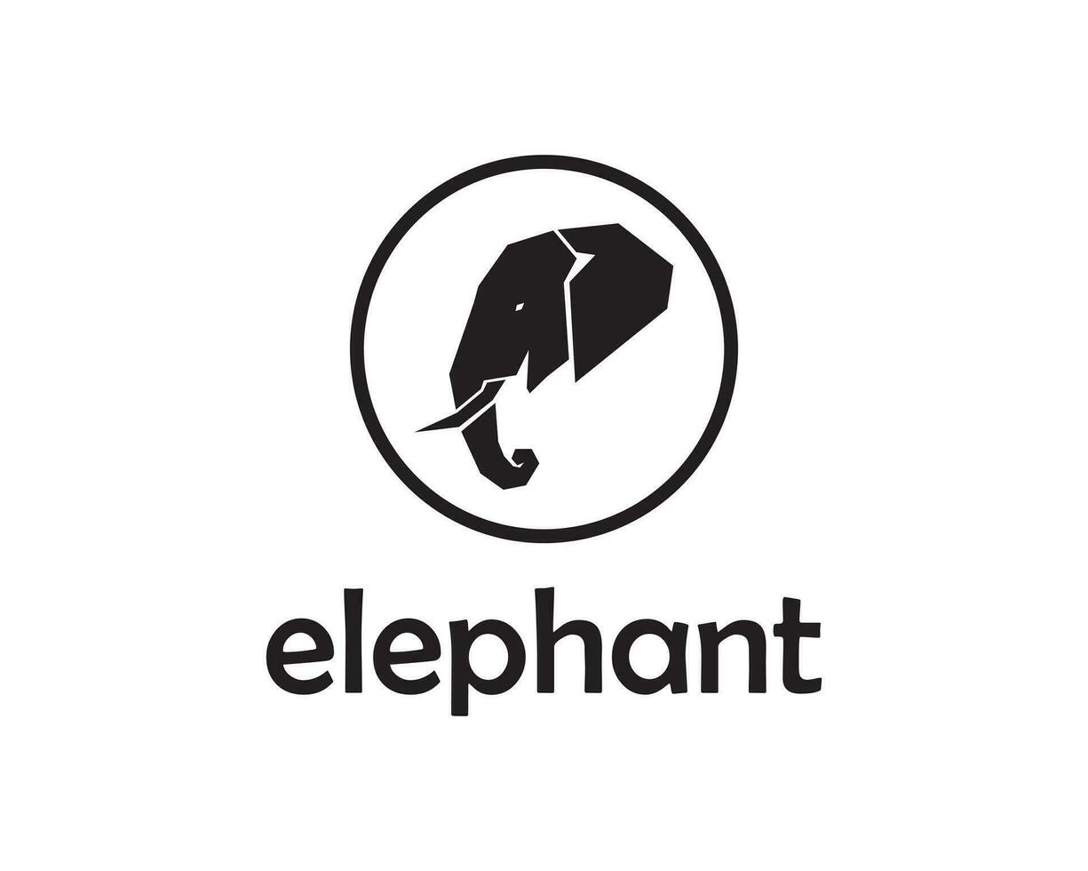 design de logotipo de cabeça de elefante vetor