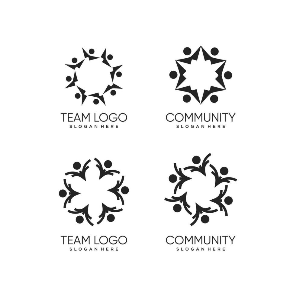 comunidade logotipo elemento Projeto com criativo idéia vetor