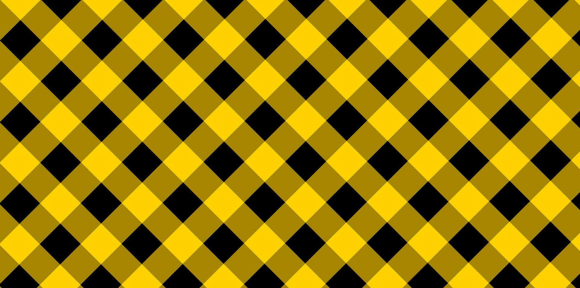 retro tecido de algodão xadrez padronizar do Preto e amarelo cor para guardanapo, cobertor e toalha de mesa ou outro. vetor