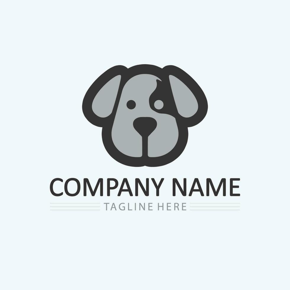 cachorro logotipo e ícone animal vetor ilustração Projeto gráfico