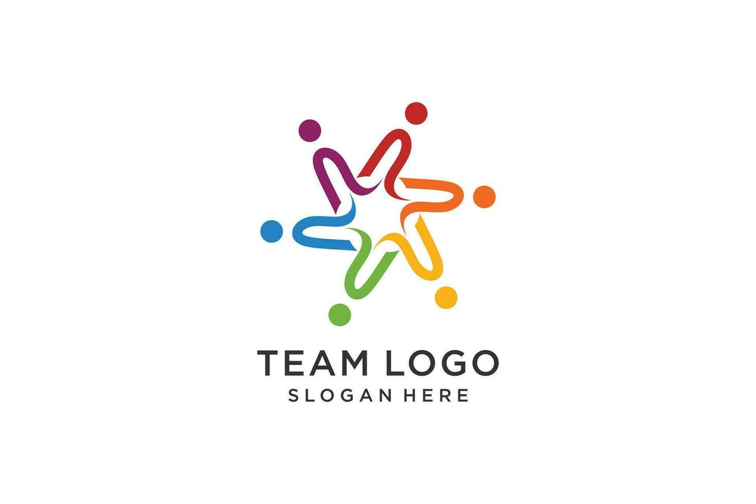 comunidade logotipo Projeto com moderno criativo estilo vetor