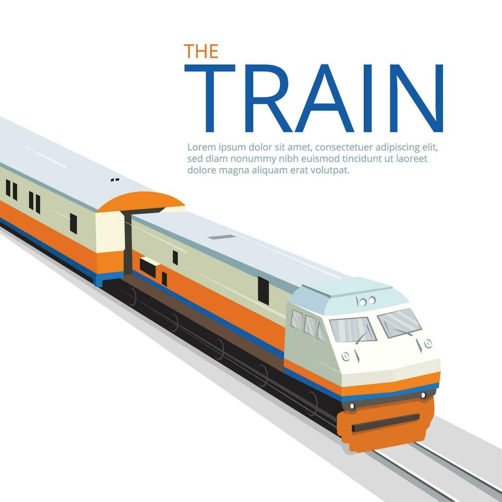 Indonésia trem - transporte modelo. vetor ilustração