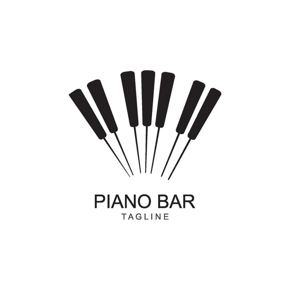 piano logotipo Projeto modelo. vetor