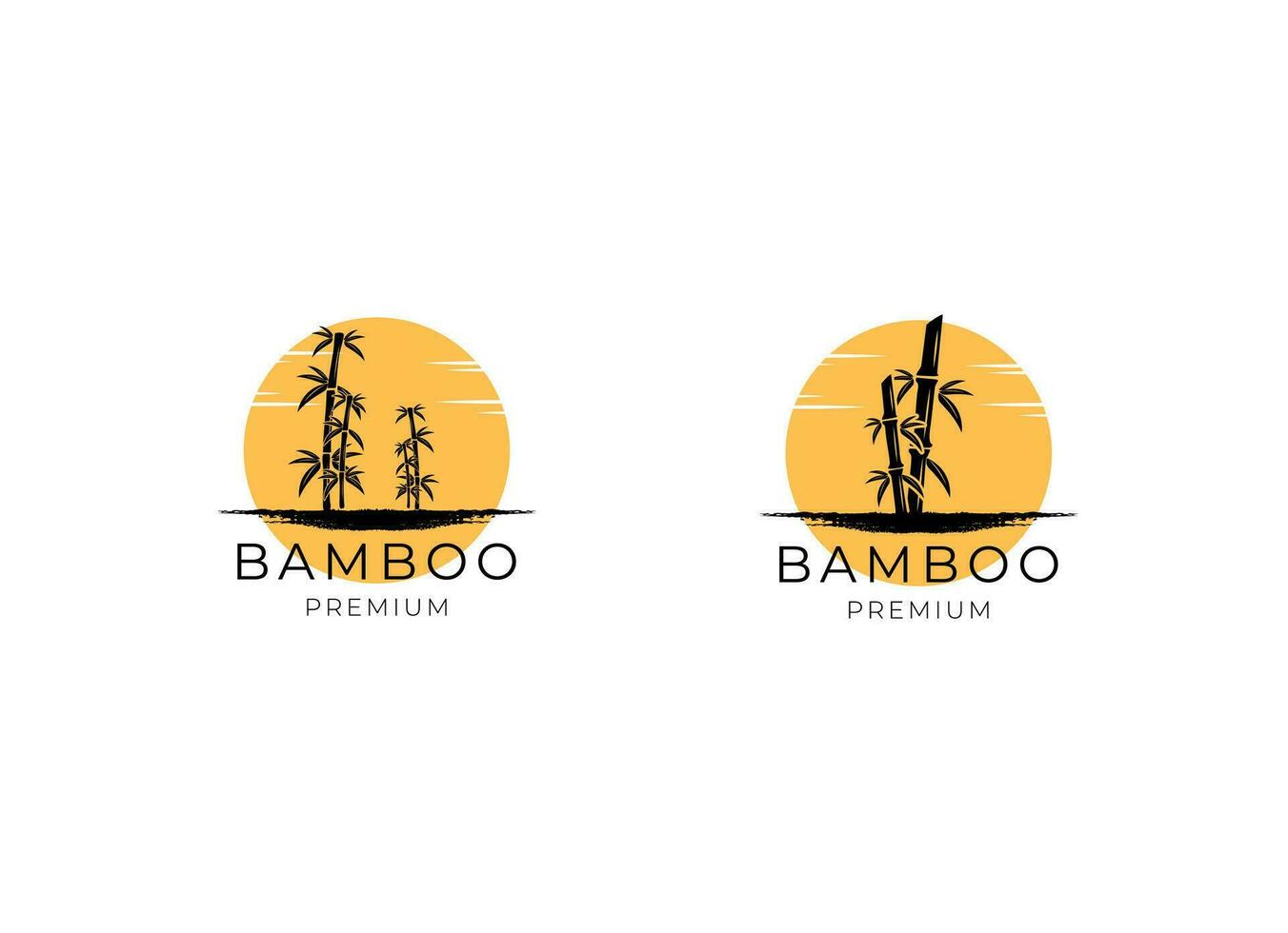 logotipo, etiqueta ou emblema do vetor com planta de bambu verde desenhada de mão em aquarela. conceito de spa e salão de beleza, massagem asiática, pacote de cosméticos, materiais para móveis.