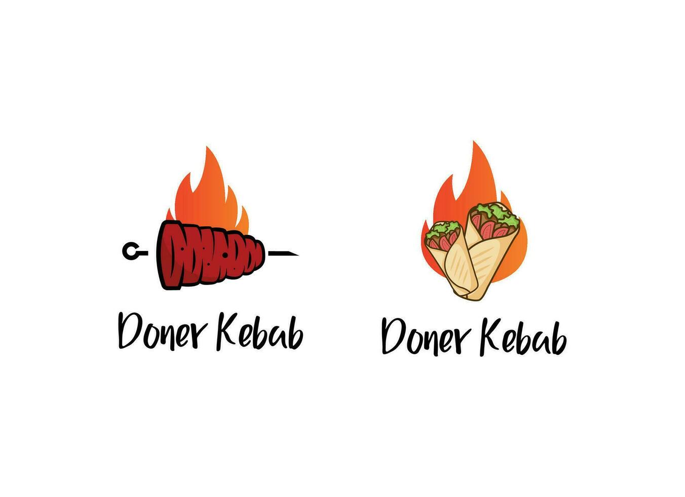 shish Kebab logotipo Projeto. carne espeto com vegetal vetor Projeto. grelhado carne espetos logótipo