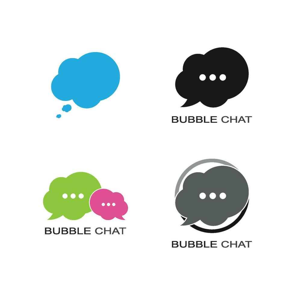 vetor de modelo de logotipo de ícone de bolha de fala