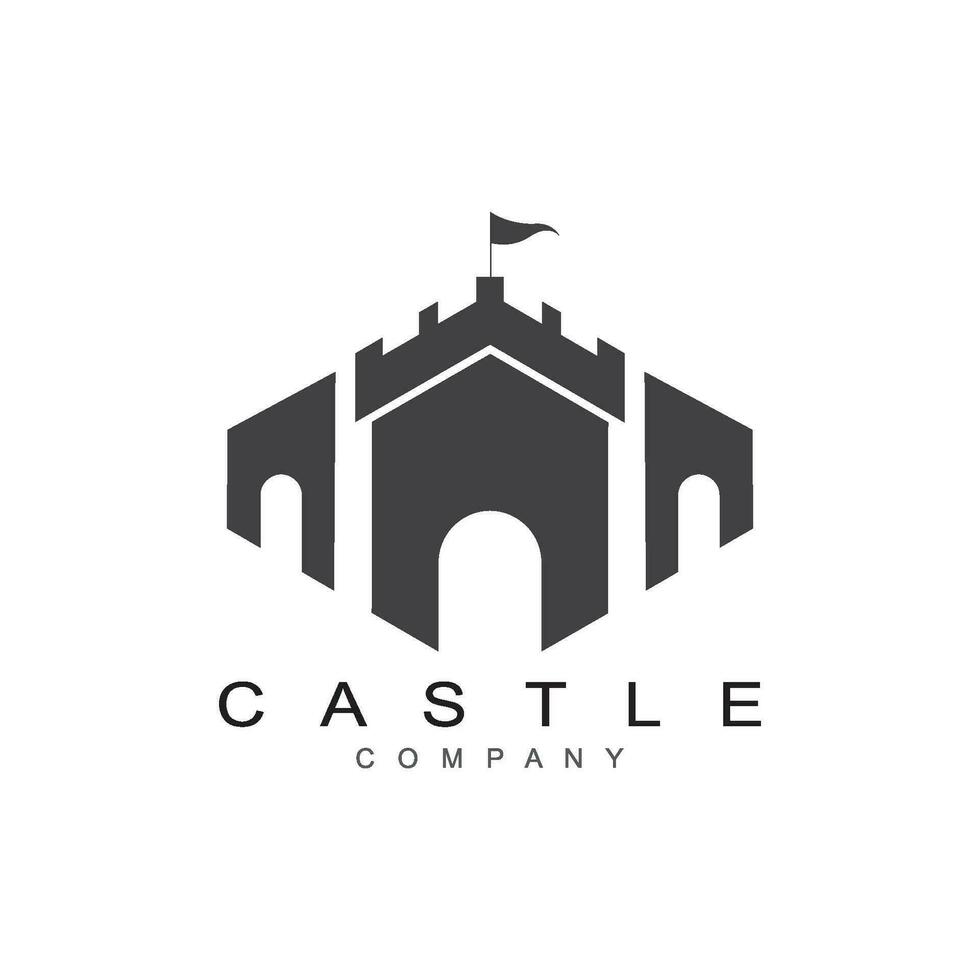 castelo vetor ilustração ícone modelo
