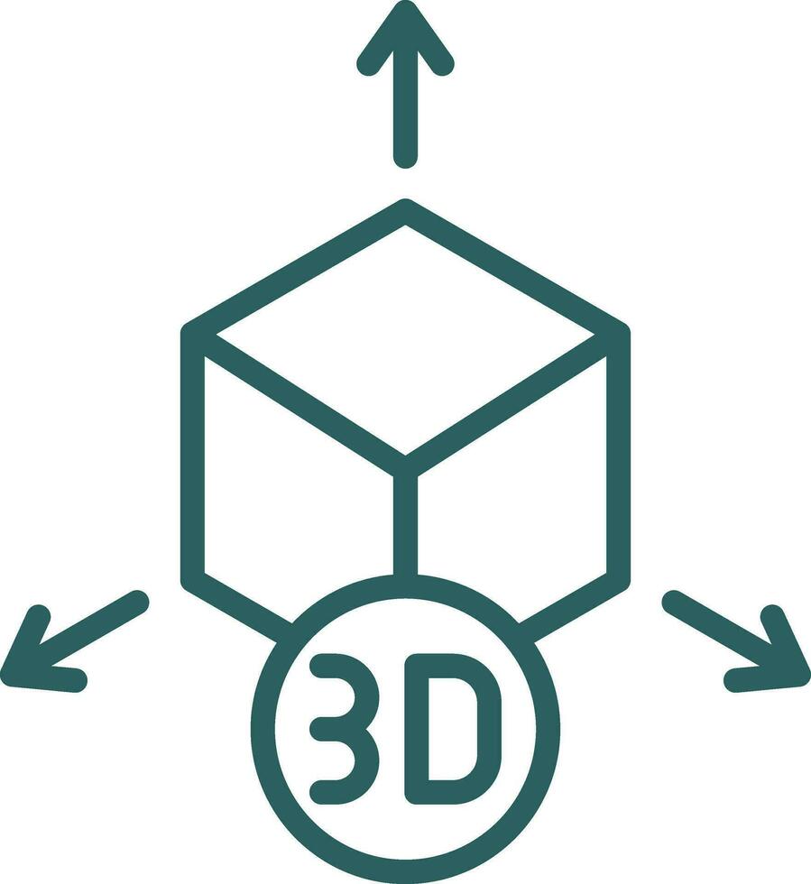 design de ícone de vetor de modelo 3D