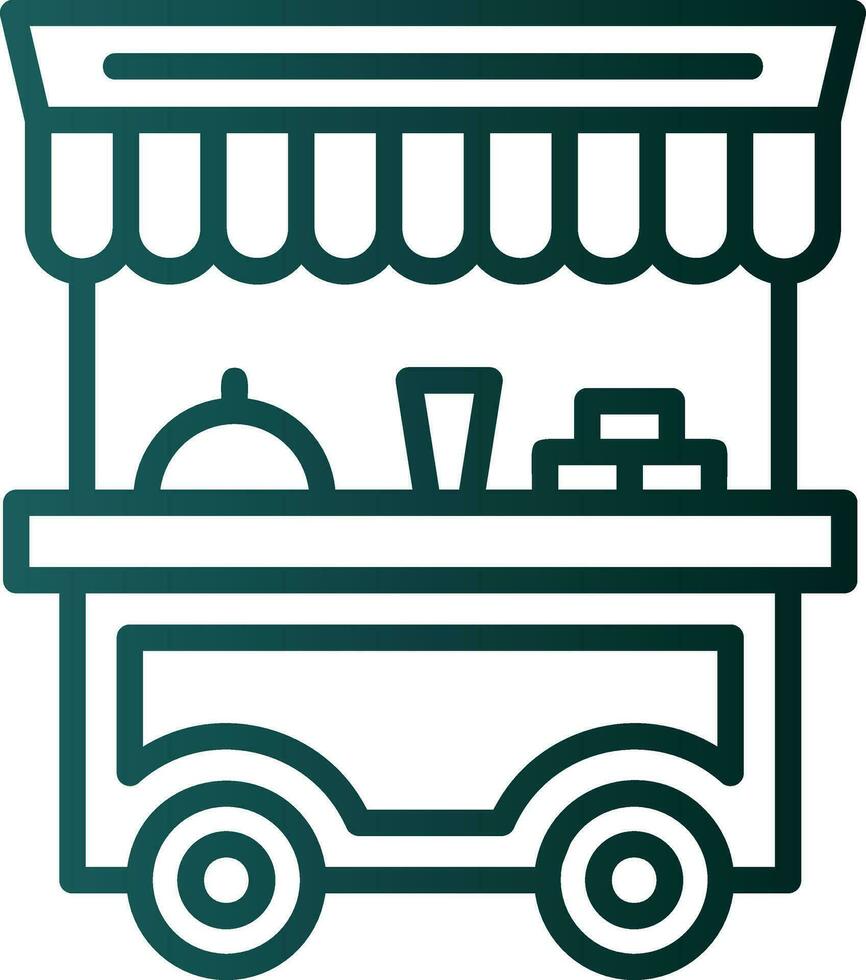 design de ícone de vetor de carrinho de comida