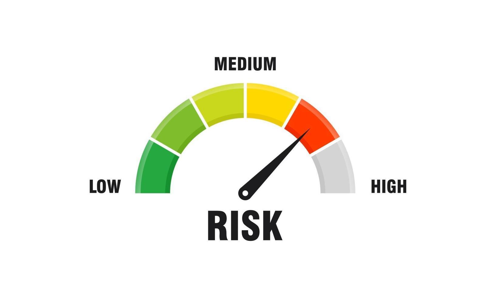 conceito de alto risco na ilustração do vetor do velocímetro ícone do velocímetro infográfico colorido vetor do elemento do medidor