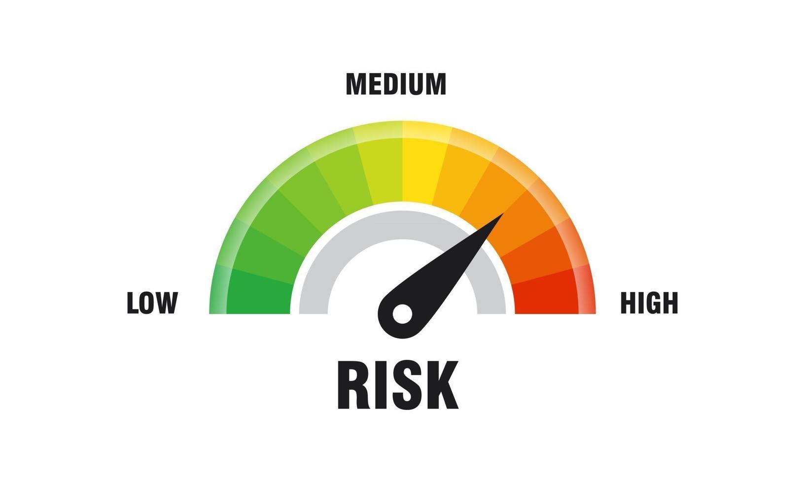 conceito de alto risco na ilustração do vetor do velocímetro ícone do velocímetro infográfico colorido vetor do elemento do medidor