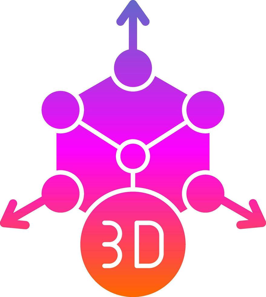 design de ícones vetoriais de modelagem 3D vetor