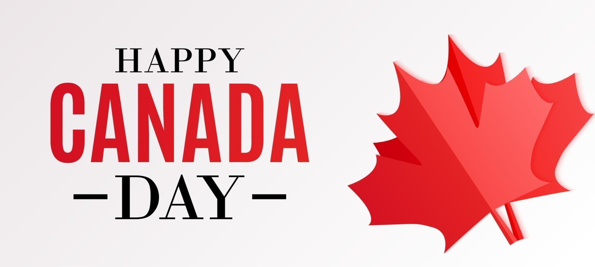 cartão de felicitações de feliz dia do Canadá vetor