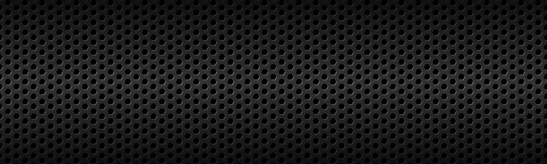 escuro geométrico hexagonal cabeçalho abstrato preto metálico textura moderna criativa banner ilustração vetorial vetor