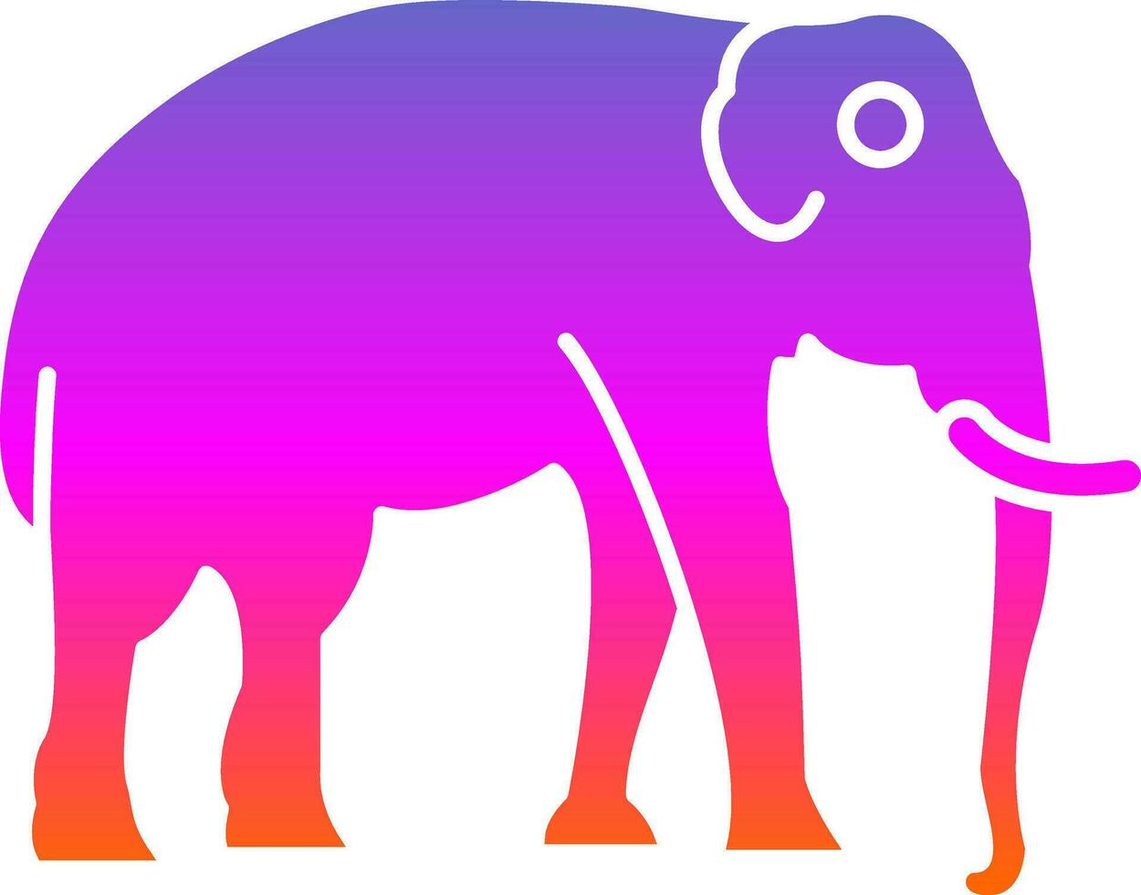 design de ícone de vetor de elefante