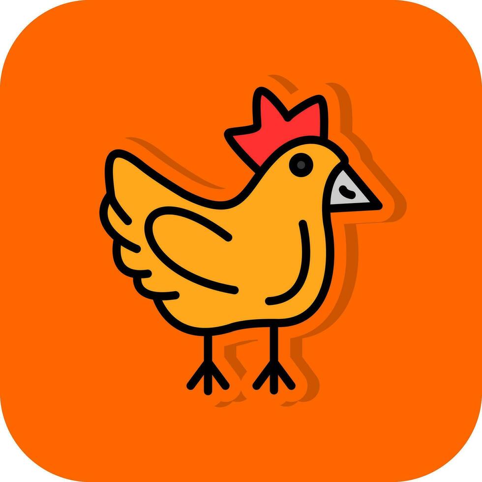 design de ícone de vetor de frango