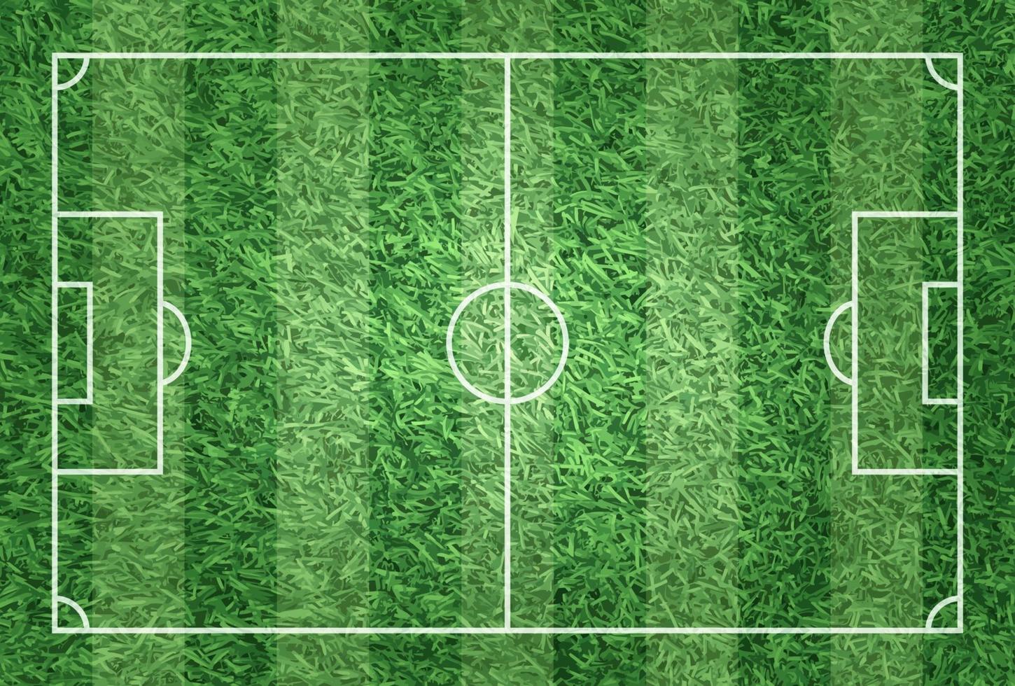 Ilustração realista de futebol ou campo de futebol com imagem de fundo de textura de gramado para o conceito de torneio do campeonato mundial internacional 2018 vetor