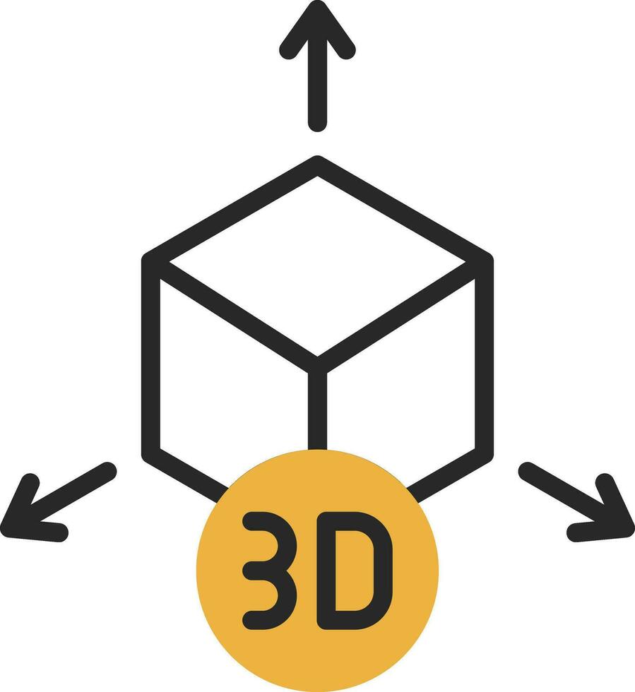 design de ícone de vetor de modelo 3D