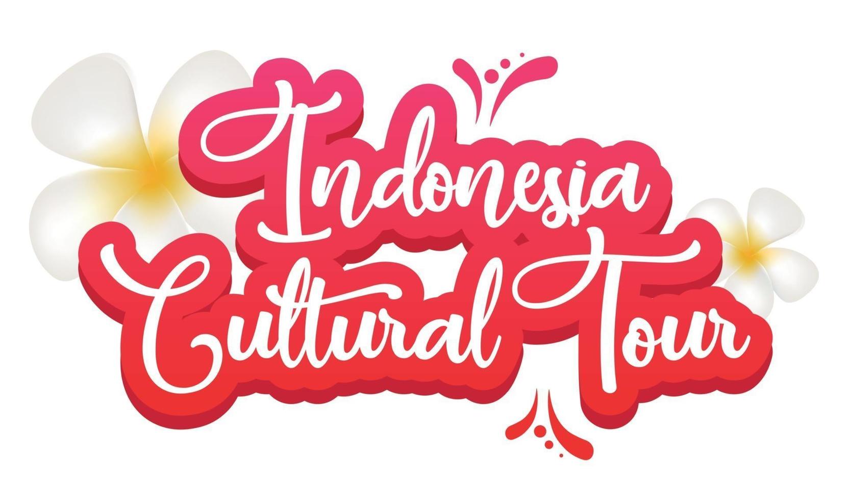 modelo de vetor de pôster plano tour cultural indonésia