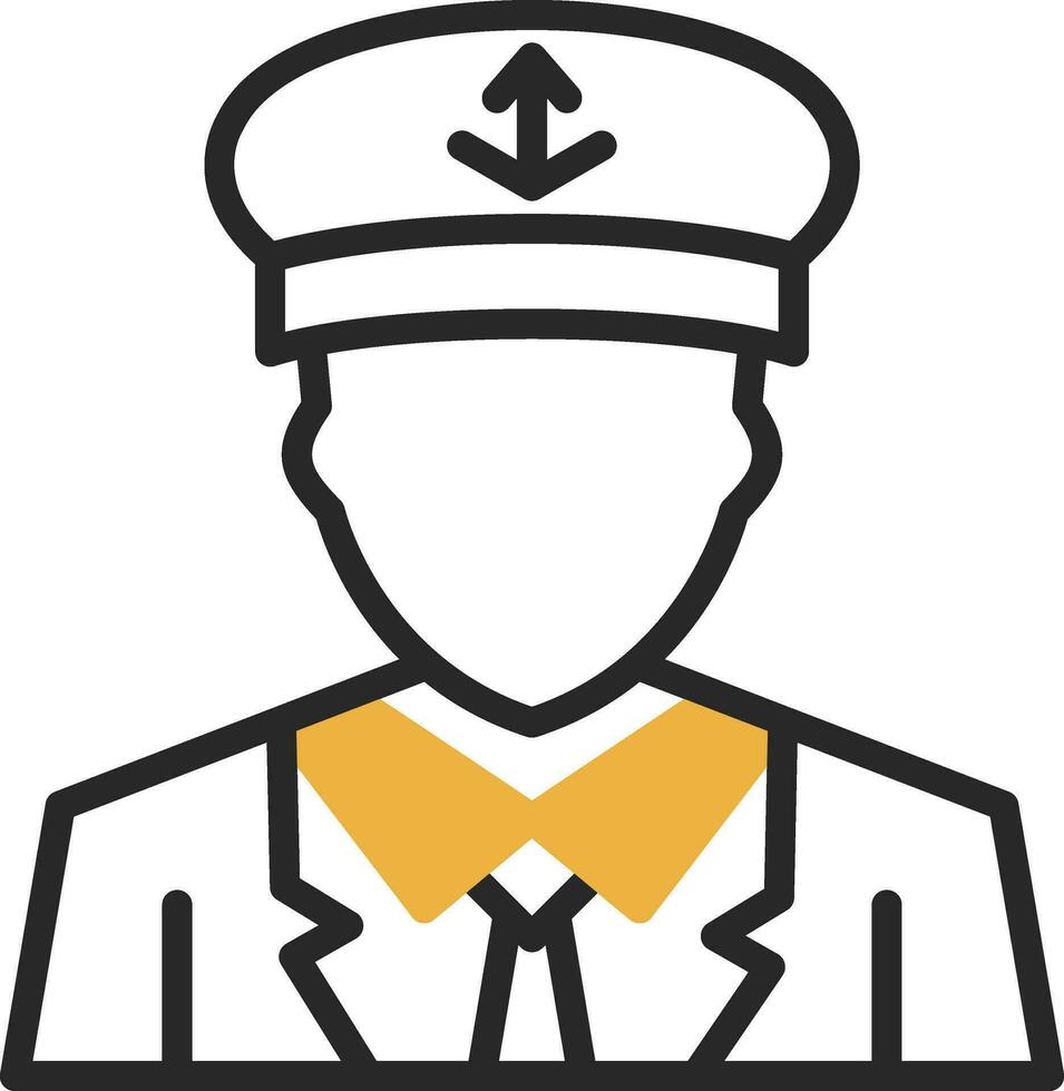 design de ícone de vetor de capitão