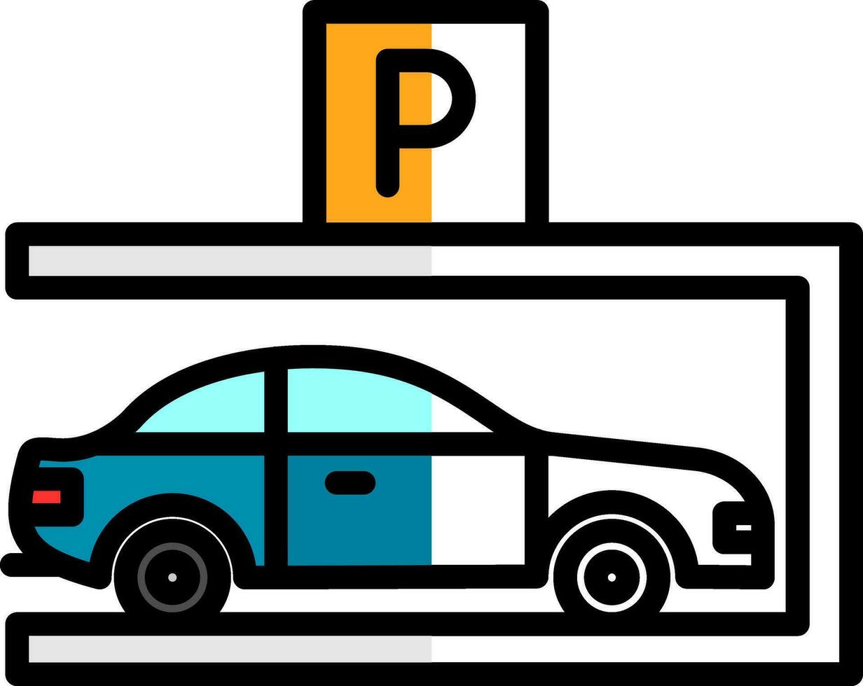 design de ícone de vetor de estacionamento